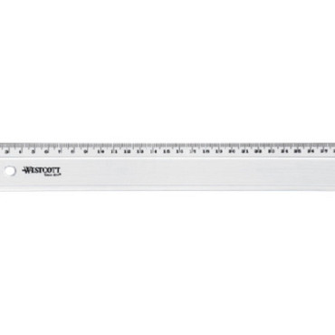 Liniaal Westcott basic kunststof 30cm transparant