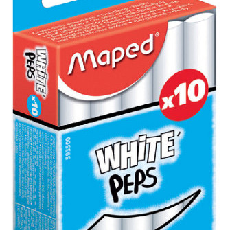 Schoolbordkrijt Maped White'Peps set á 10 stuks wit