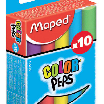 Schoolbordkrijt Maped Color'Peps set á 10 stuks assorti