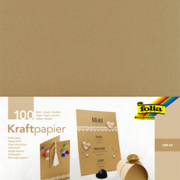 Kraftpapier Folia A4 120gr 100 vel
