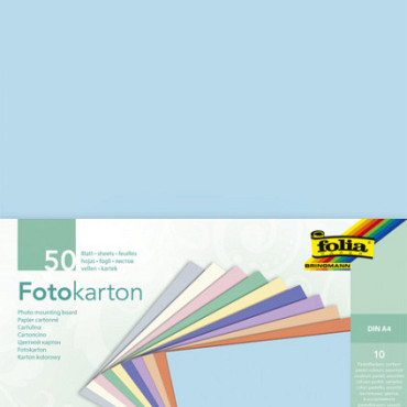 Fotokarton Folia 2-zijdig A4 pastel 50 vel 10 kleuren
