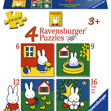 Puzzel Ravensburger Nijntje 4x puzzels 6+9+12+16 stuks