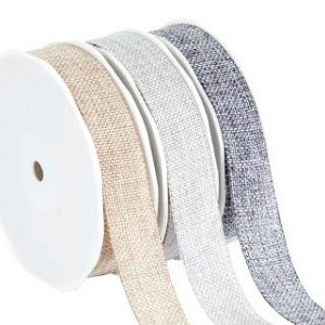 Lint luxe Organic Pristine grijs 25mm x 15 meter