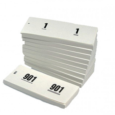 Nummerblok 42x105mm nummering 1-1000 wit 10 stuks