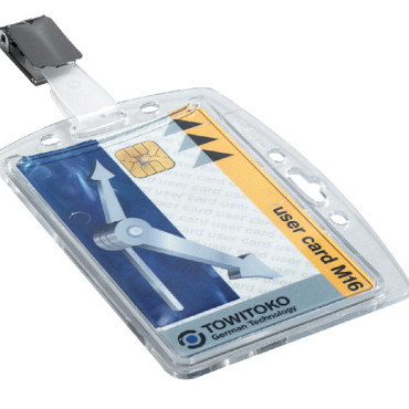 Veiligheidspashouder Durable 8005 dicht met clip 54x85mm