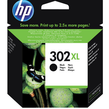 Inktcartridge HP F6U68AE 302XL zwart