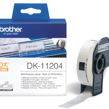Etiket Brother DK-11204 multifunctioneel 17x54mm 1 rol á 400 stuks wit