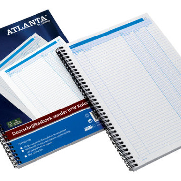 Doorschrijfkasboek Djois Atlanta met kopie (carbon) A4 2 geldkolommen wit