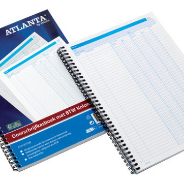 Doorschrijfkasboek Djois Atlanta met kopie (carbon) A4 4 geldkolommen met BTW