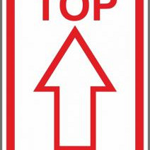 Stickers/ etiketten Top (met pijl) 500 stuks 100x70mm