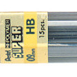 Potloodstift Pentel HB 0.9mm zwart koker à 15 stuks