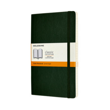 Notitieboek Moleskine large 130x210mm lijn soft cover myrtle green