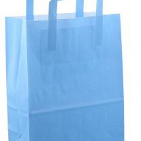 Papieren tas 22x10x28cm 50st licht blauw Op=OP