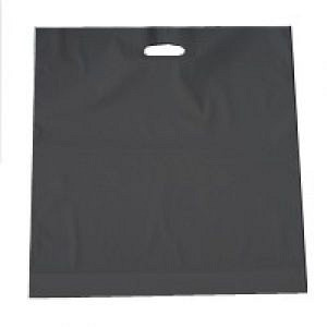 Plastic tassen zwart 50 micron 45x50 + 2x4cm 500 st.