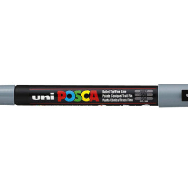 Verfstift Posca PC3M fijn grijs