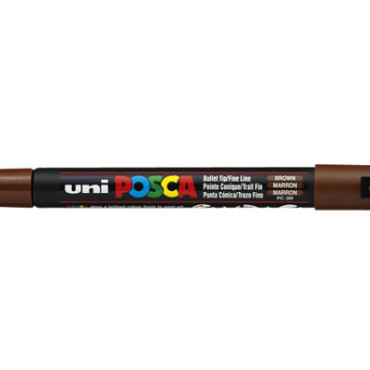 Verfstift Posca PC3M fijn bruin
