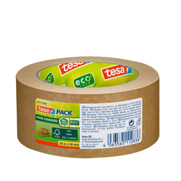 Verpakkingstape tesapack® Papier Standard ecoLogo 50mx50mm bruin