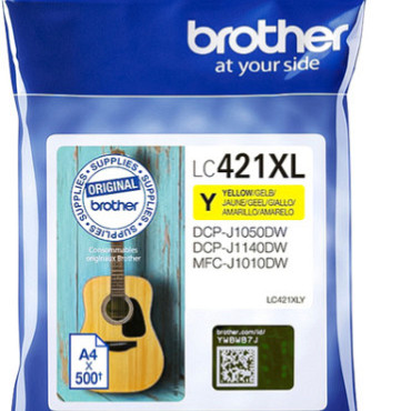 Inktcartridge Brother LC-421XLY geel