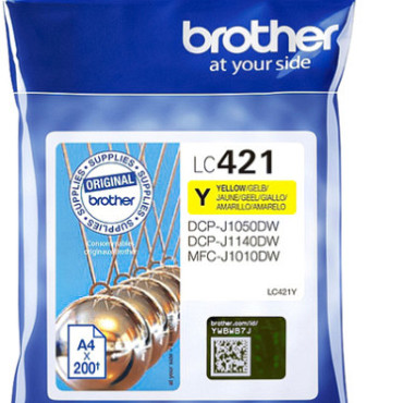 Inktcartridge Brother LC-421Y geel