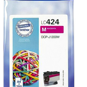 Inktcartridge Brother LC-424M rood