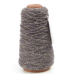 Cotton Cord Lurex Twist Katoen touw 300 meter grijs/goud ø2mm