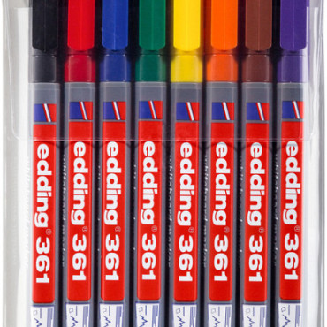 Whiteboardmarker edding 361 rond 1mm assorti 8 stuks