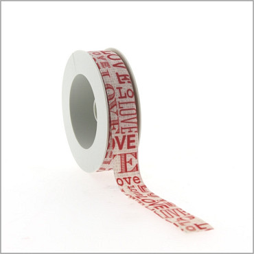 Hart lint Ecru satijn 40mm x 15 meter
