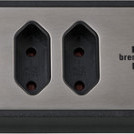 Stekkerdoos Brennenstuhl bureau Estilo 4-voudig incl. 2 USB 2m zwart zilver