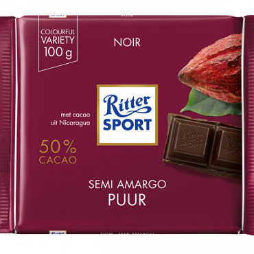 Chocolade Ritter Sport puur 100gr