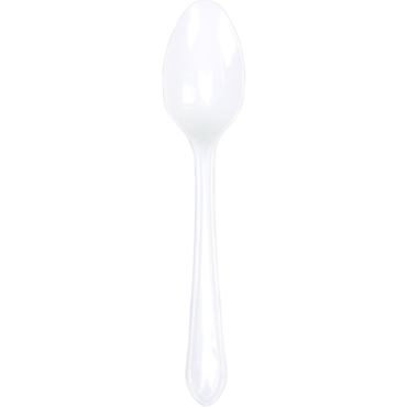 Plastic LEPEL 18cm herbruikbaar WIT 50 stuks