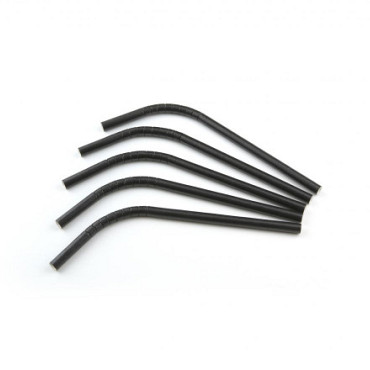 buig drinkrietje papier zwart ø8mm x 210mm 100 stuks