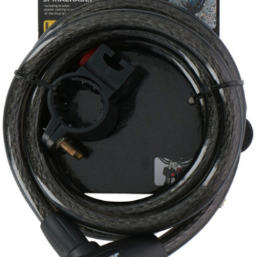 Spiraalslot Dunlop met sleutel zwart