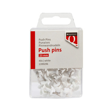 Push pins Quantore 40 stuks wit