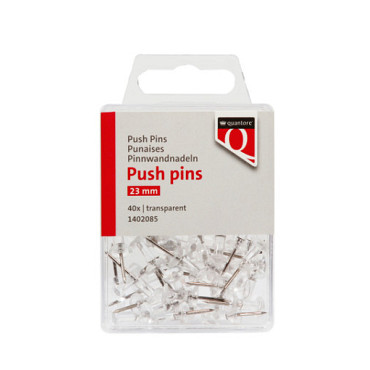 Push pins Quantore 40 stuks transparant
