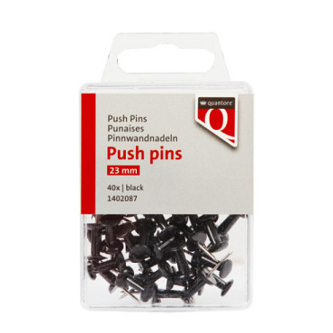 Push pins Quantore 40 stuks zwart