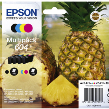 Inktcartridge Epson 604 T10G46 zwart + 3 kleuren