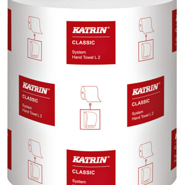 Handdoekrol Katrin 2-laags wit large 200mx209mm