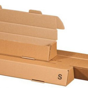 Kartonnen verzendkoker trapezium 610x105/55x75mm bruin per stuk