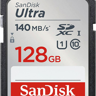 Geheugenkaart Sandisk SDXC Ultra 128GB (140mb/s C10 UHS-I)