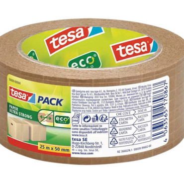 Verpakkingstape Tesa 56000 Eco papier ultra strong 50mmx25m