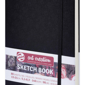 Schetsboek Talens Art Creation zwart 13x21cm 140gr 80vel