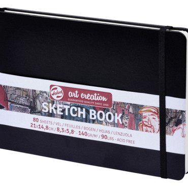 Schetsboek Talens Art Creation zwart 21x15cm 140gr 80vel