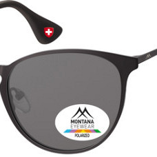 Zonnebril Montana smoke gepolariseerd rond glas en metalen pootje zw