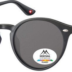 Zonnebril Montana met smoke gepolariseerd rond glas zwart