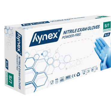 Handschoen Hynex S nitril blauw pak à 100 stuks