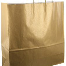 Papieren koordtas 45x17x47cm 50st goud