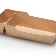 Snackbak Kraft A9+1/A22, 120x70x35mm 100 stuks