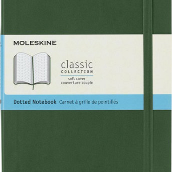 Notitieboek Moleskine large 130x210mm dots soft cover myrtle green