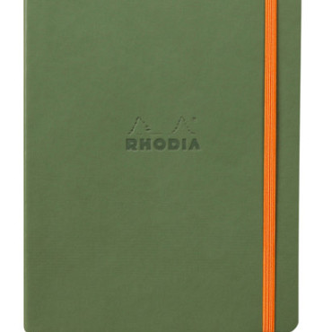 Notitieboek Rhodia A5 lijn 80 vel 90gr saliegroen