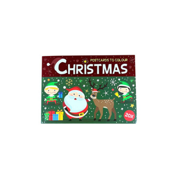 Kleurkaarten kerst blok à 20 kaarten